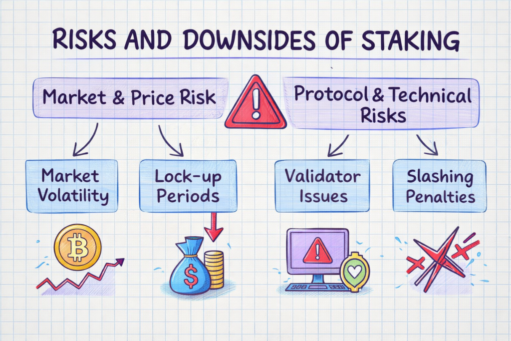 Image showing the Risks and Downsides of staking