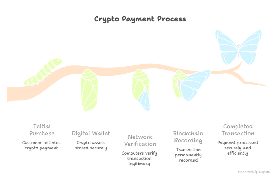 Crypto website payment process