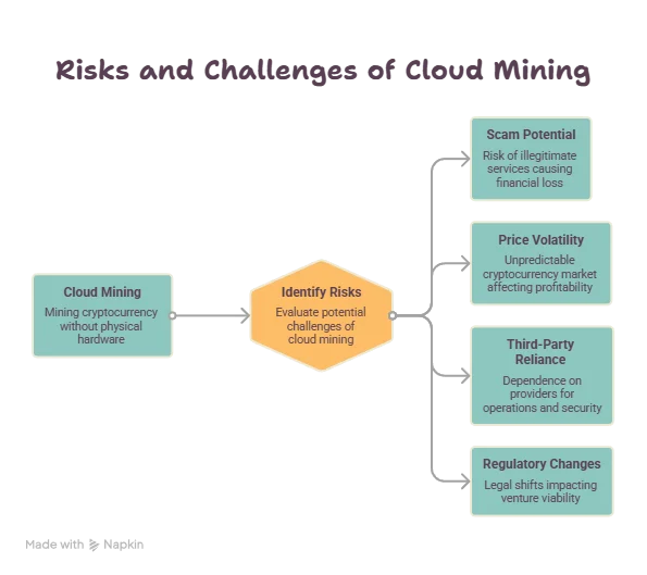 Risks and challenges of cloud mining