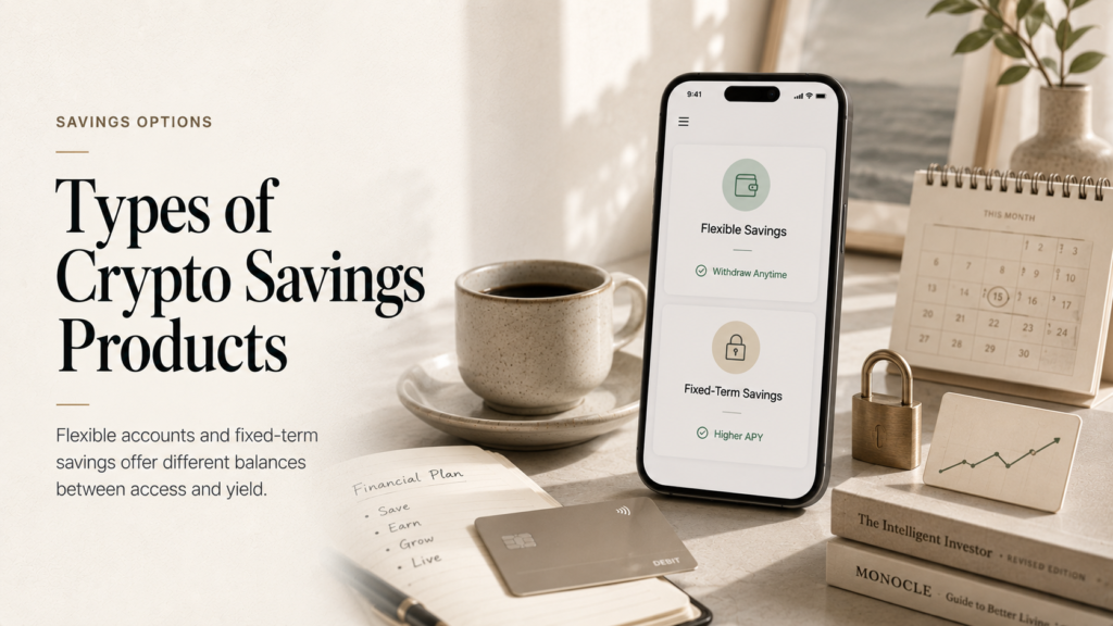 Types of crypto savings products