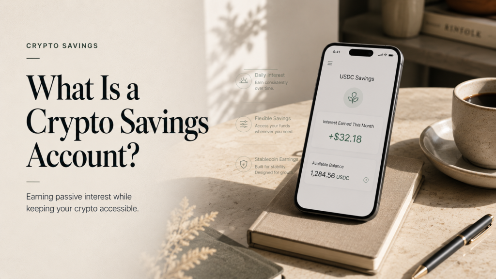 what is a acrypto savings account?