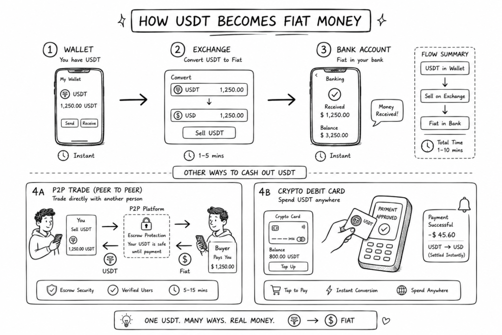 How USDT becomes fiat money