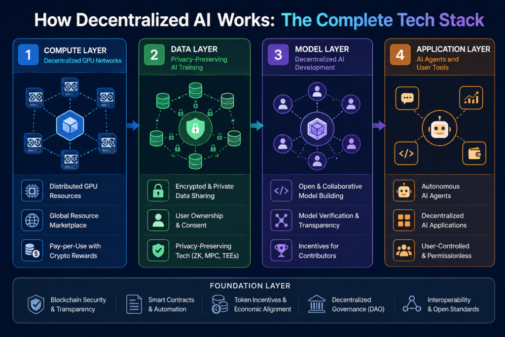 How Decentralized AI Works: The Complete Tech Stack