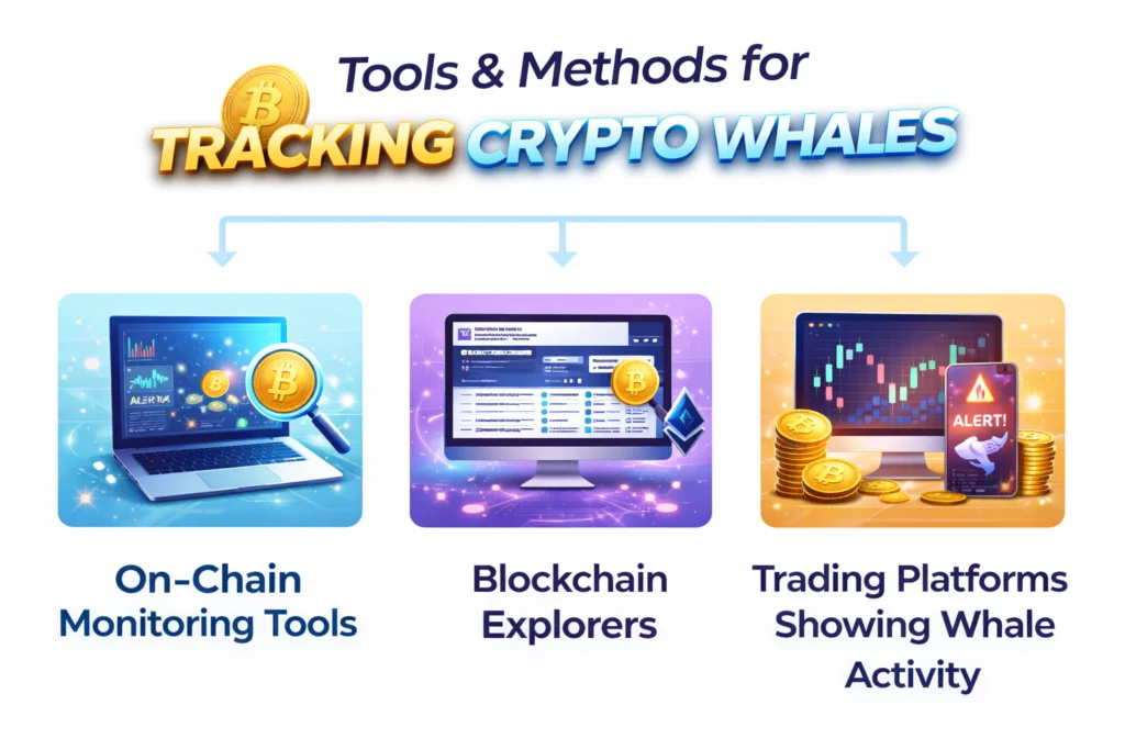 Image showing the tools and methods for tracking crypto Whales