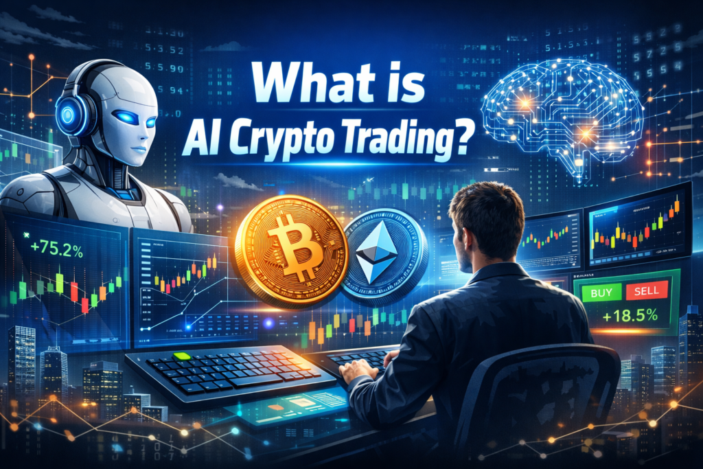 Image showing a text “what is Ai crypto trading”