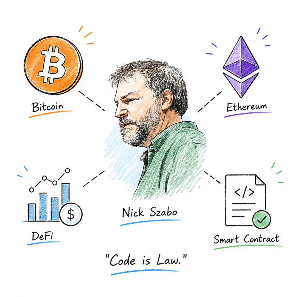 Nick Szabo connected to major blockchain innovations.