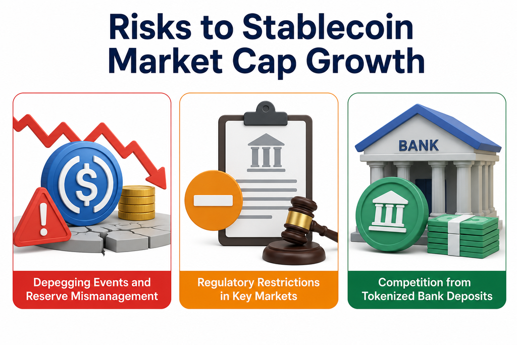 Image showing the risks to Stablecoin market cap growth