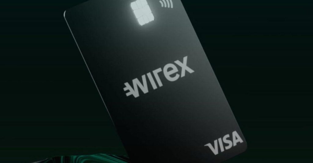 Wirex Visa card in black color