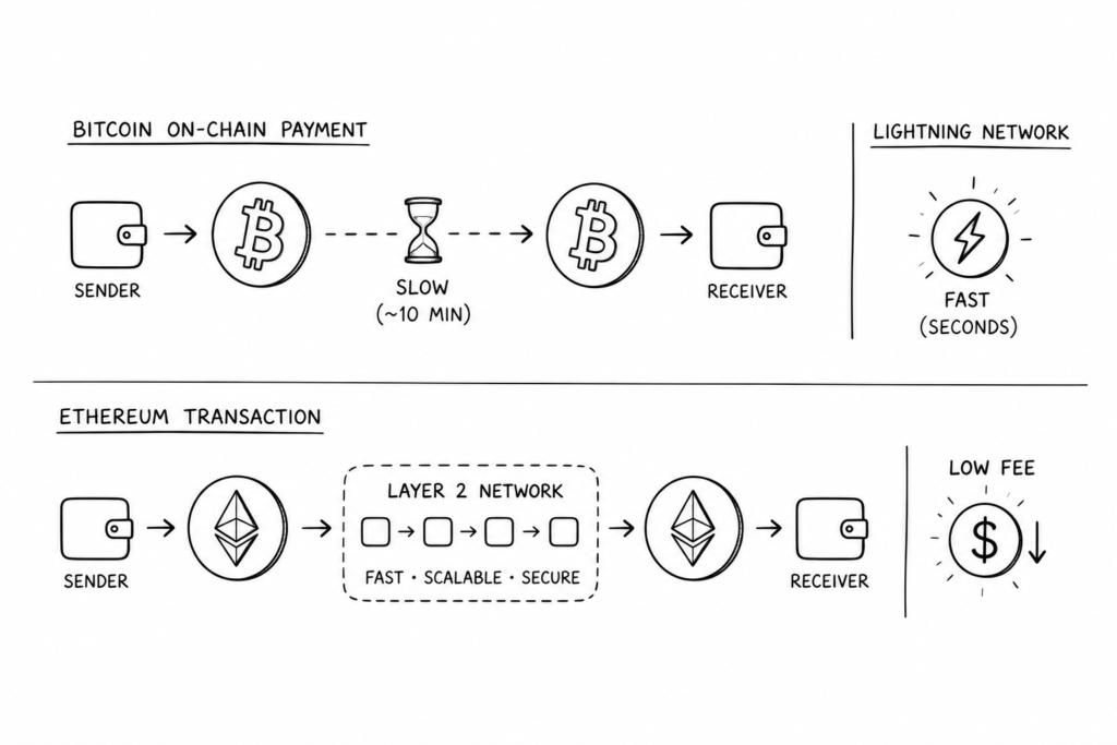 Bitcoin and Ethereum transaction fees