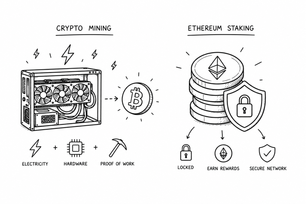 Bitcoin vs Ethereum consensus mechanism