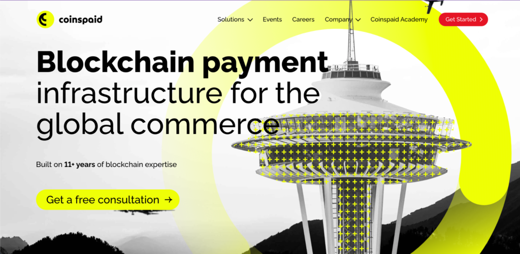 coinspaid homepage interface