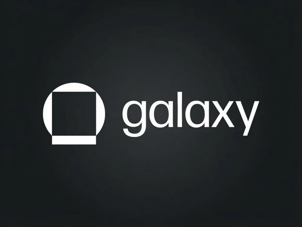 Galaxy logo in white on a dark background.