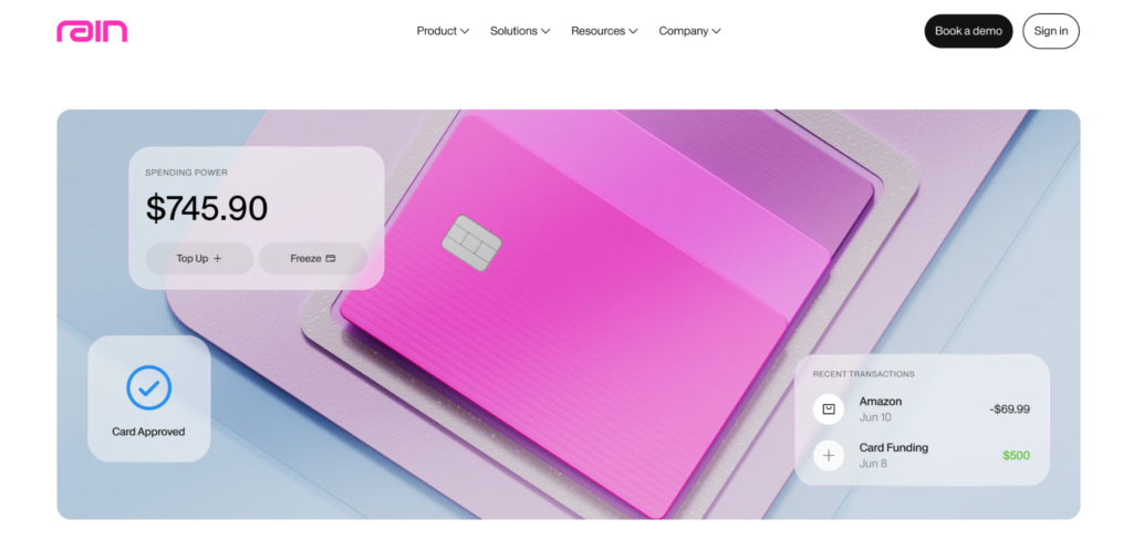 Prepaid-Kryptokarte von rainxyz