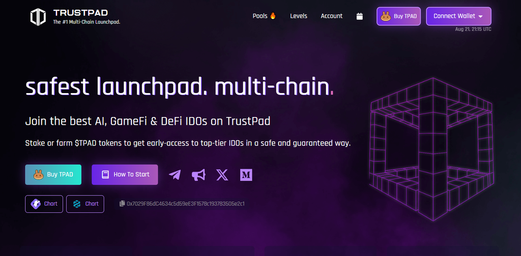 TrustPad homepage