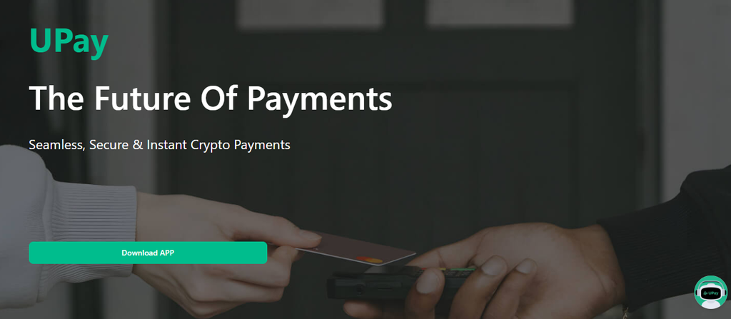 Upay homepage showing Upay card