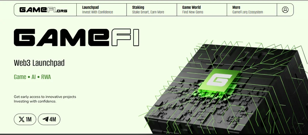 GameFi Launchpad homepage interface