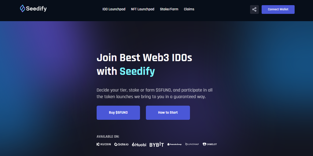 Seedify homepage