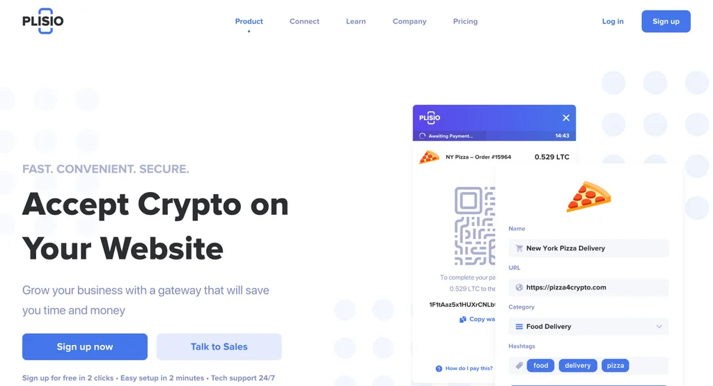 PLISIO dashboard interface