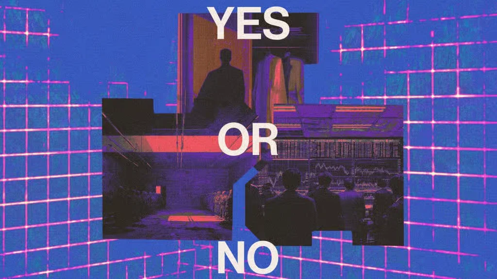 Collage graphic with 'YES OR NO'